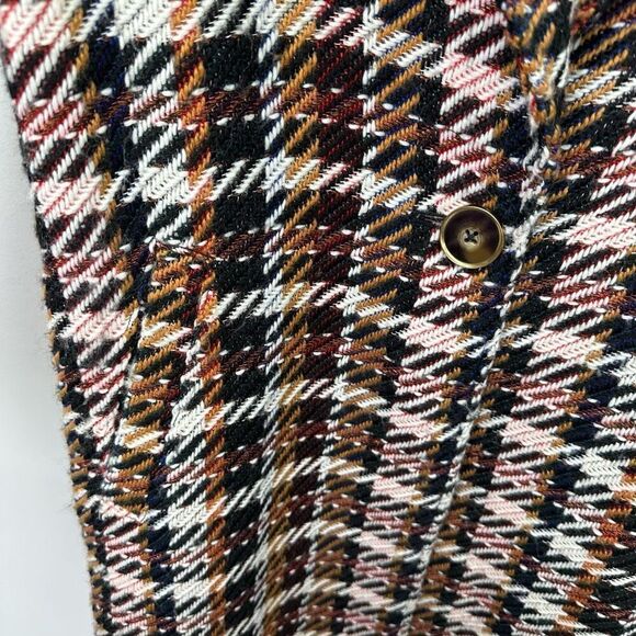CAbi Women’s Regancy Wool Blend Multicolored Plaid Single Button Closure Coat - Picture 16 of 16